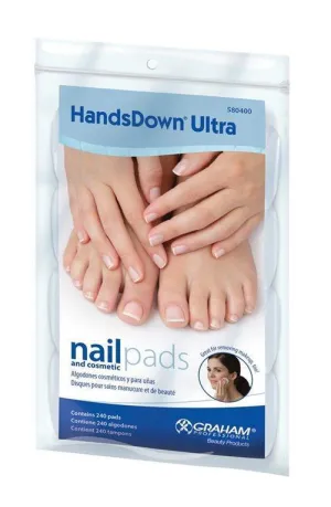 Ultra Nail and Cosmetic Pads 1.75 Inch, White, 240/Bag