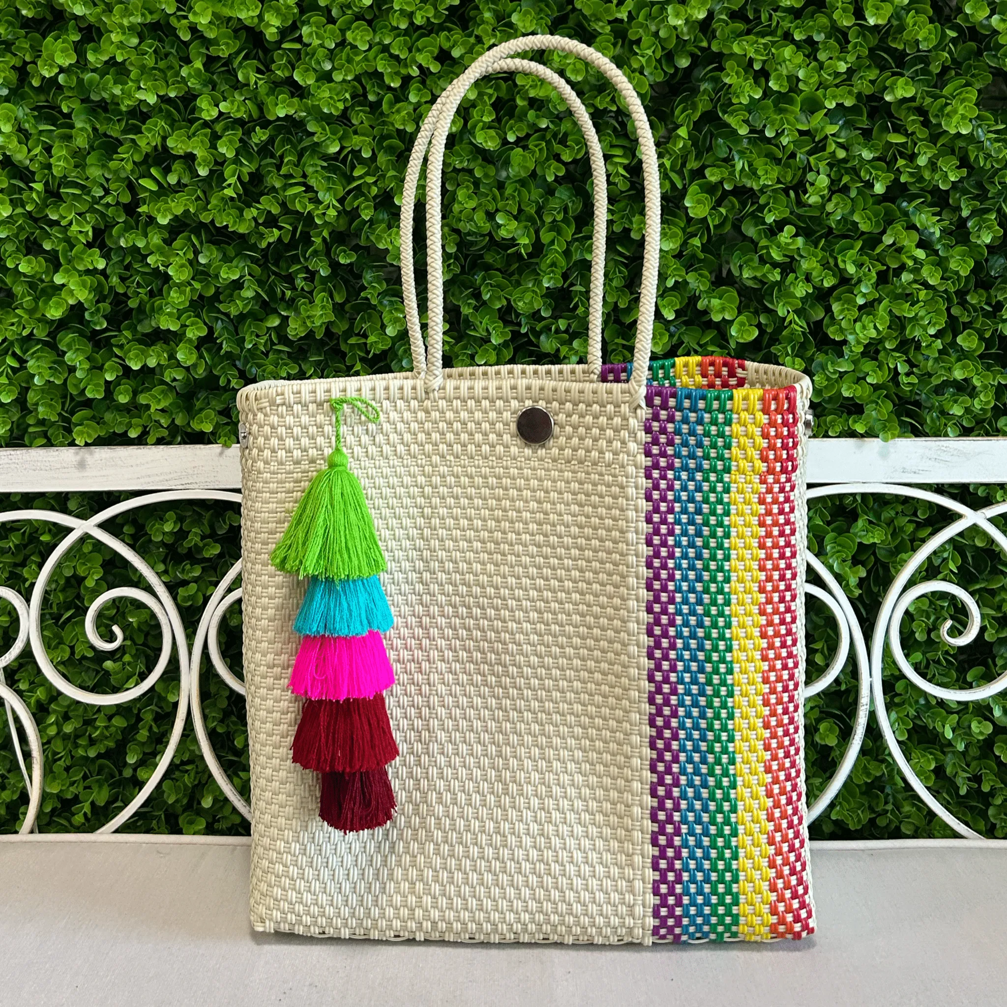Upcycled Handwoven MD Convertible Tote - Cindy