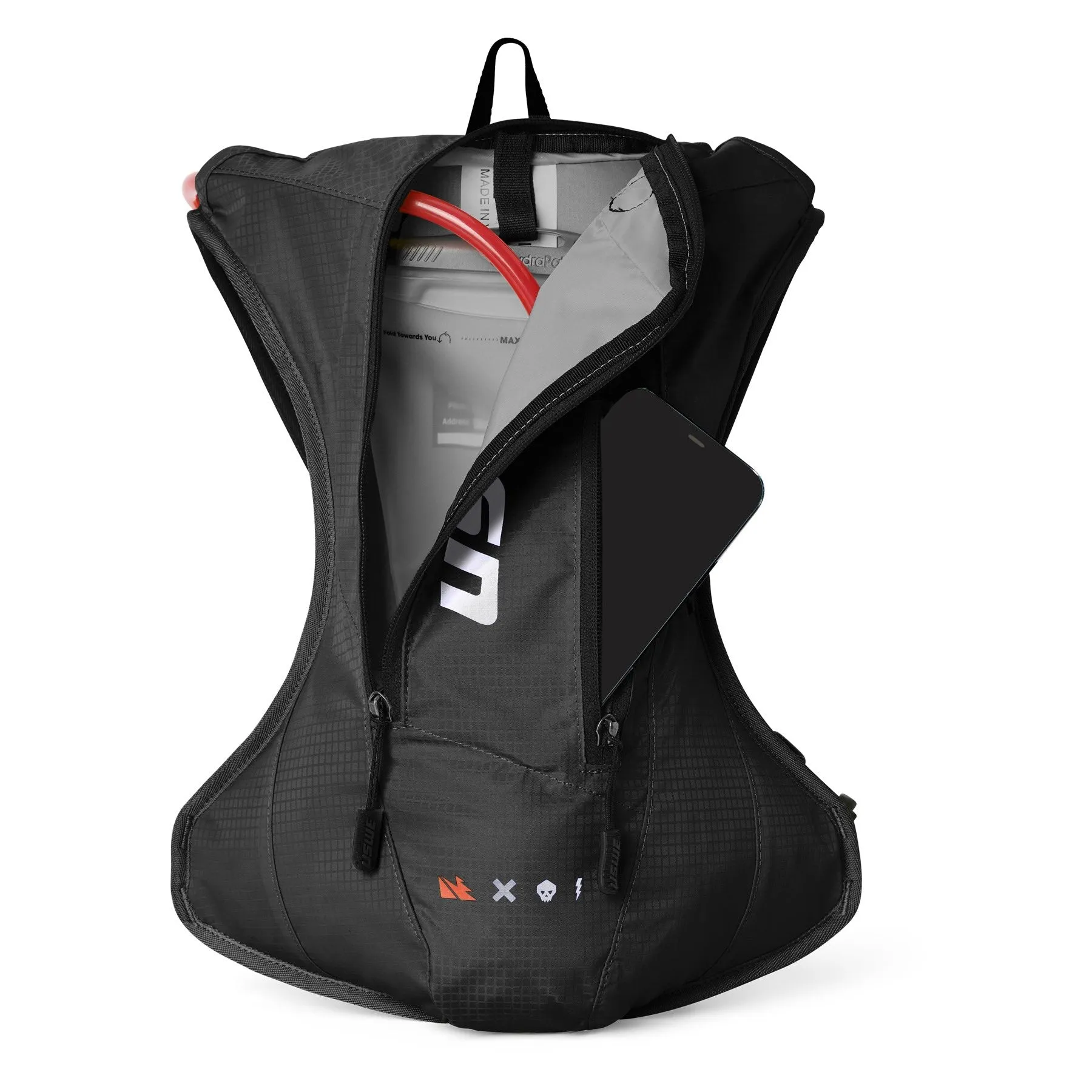 USWE Outlander Moto 4L Hydration System Backpack - Black