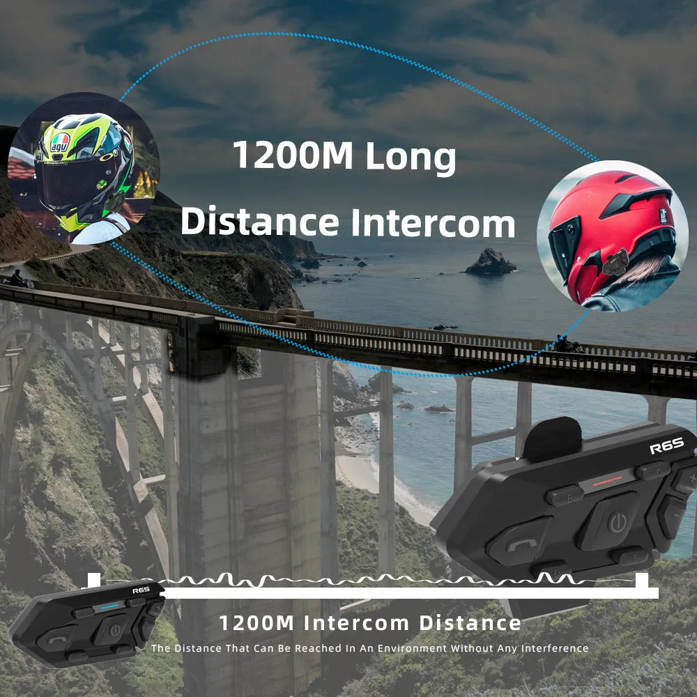 Waterproof Bluetooth Motorcycle Helmet Headset with Wireless Intercom | Durable Riding Communication Device