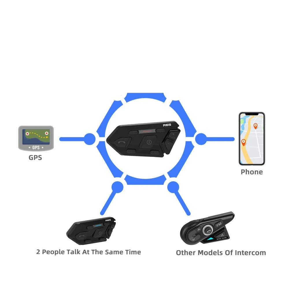 Waterproof Bluetooth Motorcycle Helmet Headset with Wireless Intercom | Durable Riding Communication Device