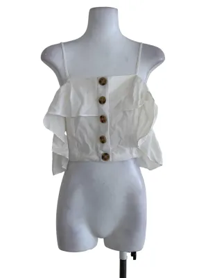 White Plain Cropped Sleeveless Top TTR