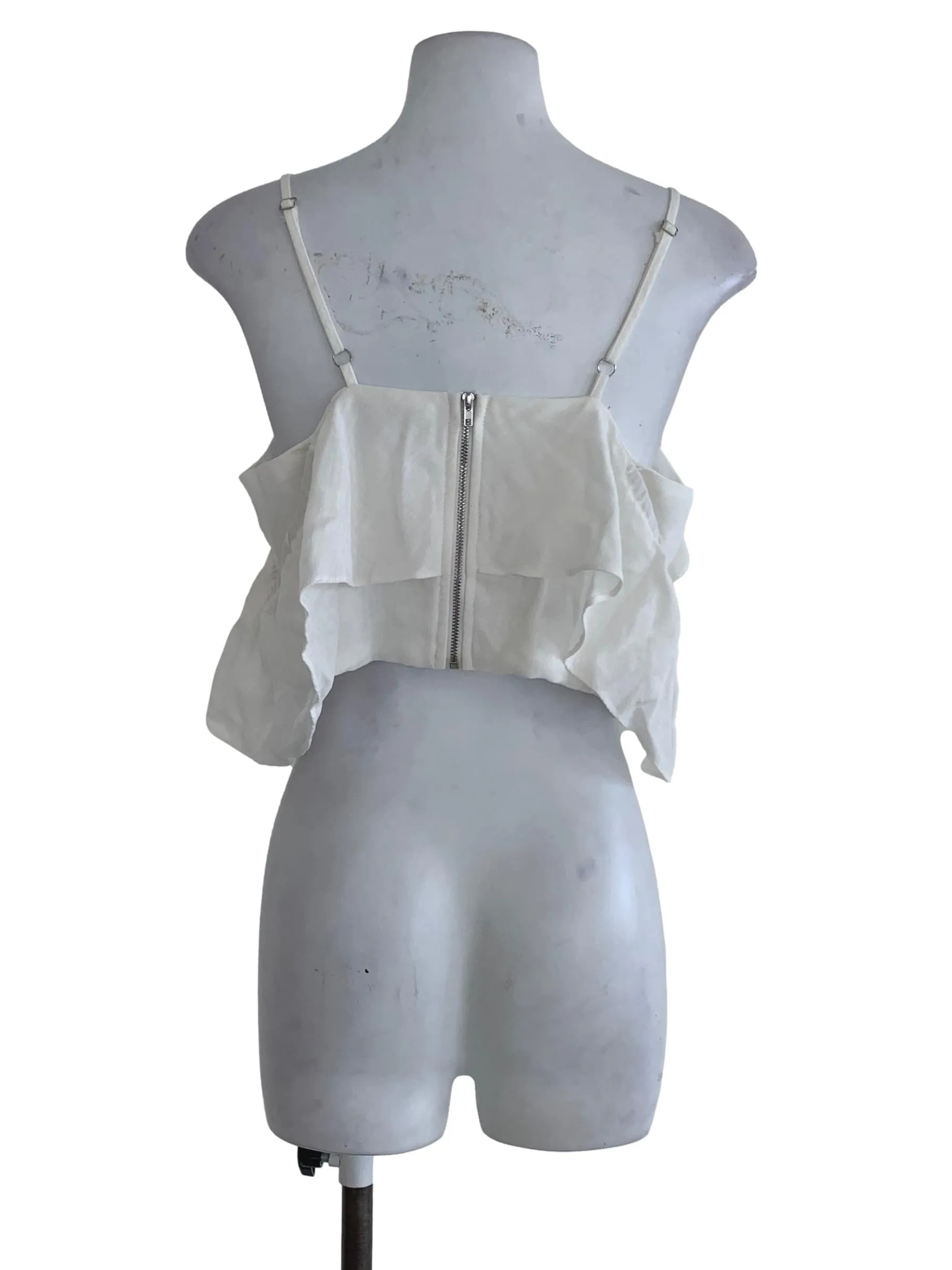 White Plain Cropped Sleeveless Top TTR