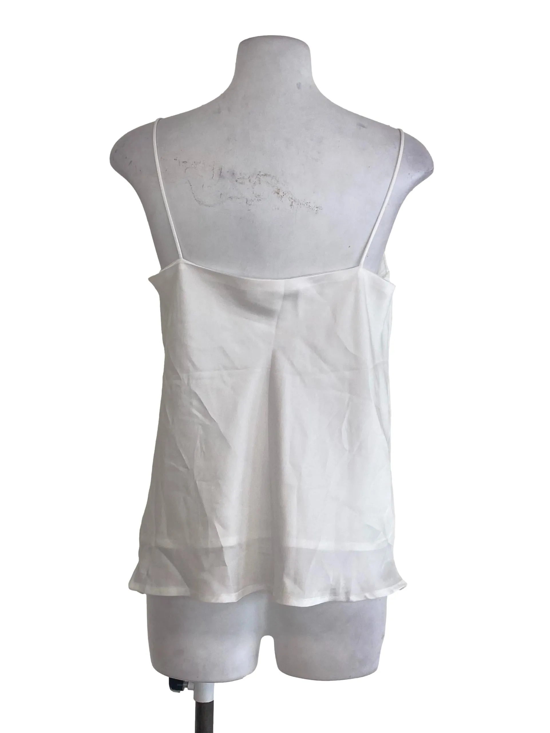White Plain Satin Top