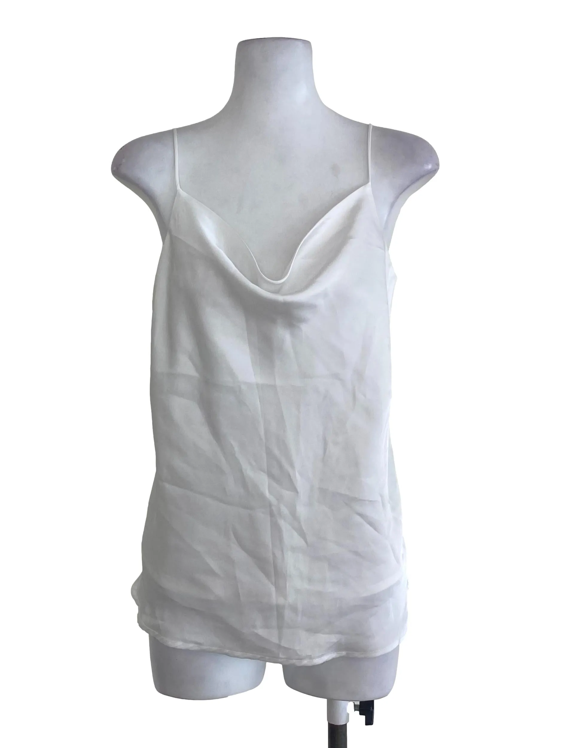 White Plain Satin Top