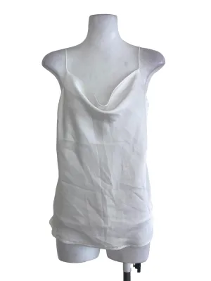 White Plain Satin Top