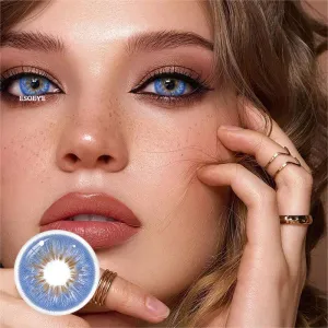 Wildness Peacock Blue Colored Contact Lenses Yearly