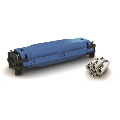 Wiska SH525W SHARK 69x180x40mm, IPX8 Pre-filled Gel Joint Suitable for up to 2.5-10mm 5 Core, Blue