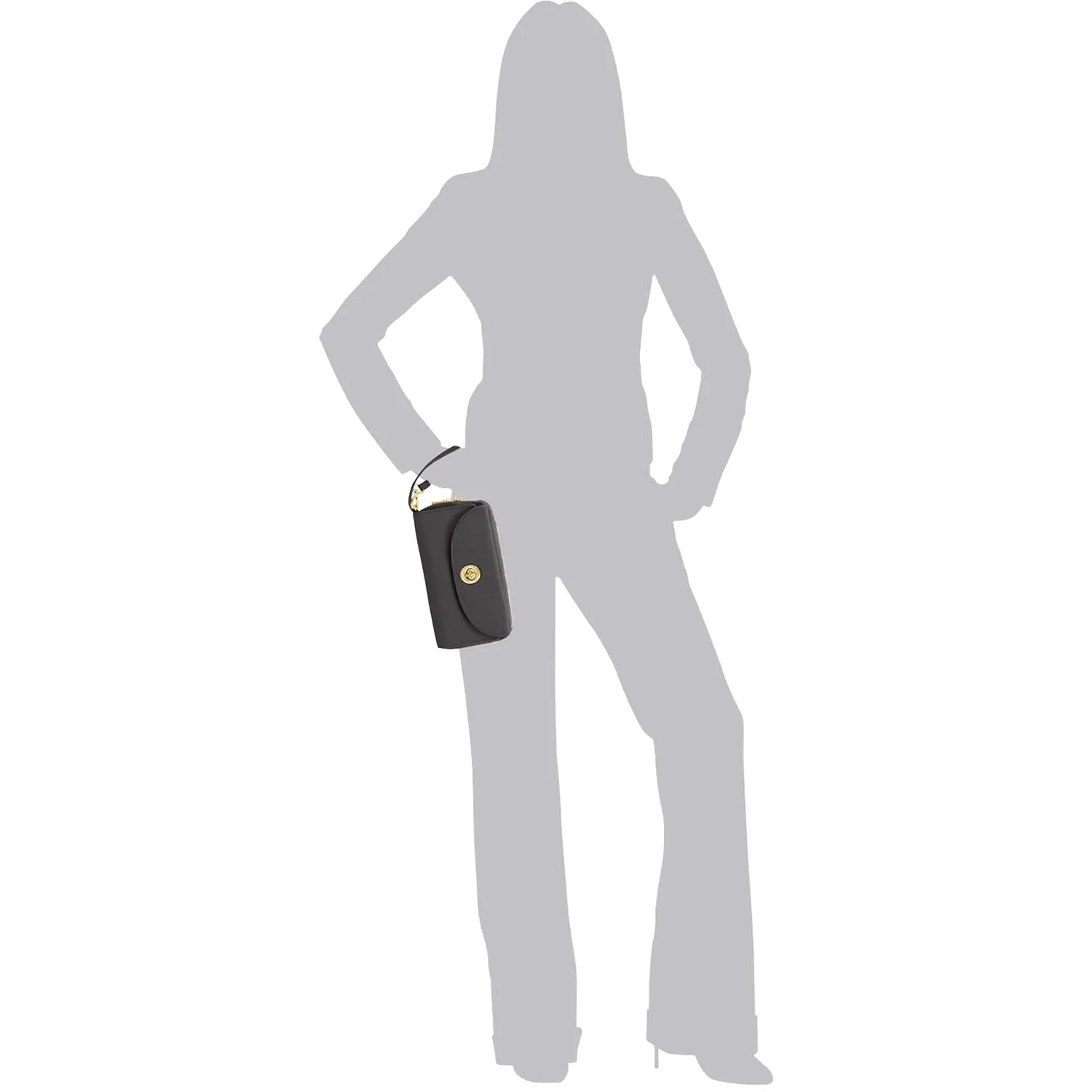 Women's Baggallini RFID Luxor Wallet Charcoal Nylon