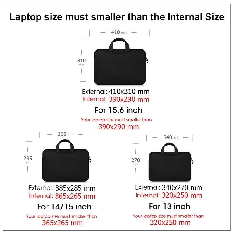 Women's Laptop Handbag Sleeve for 11-15.6 Inch Devices