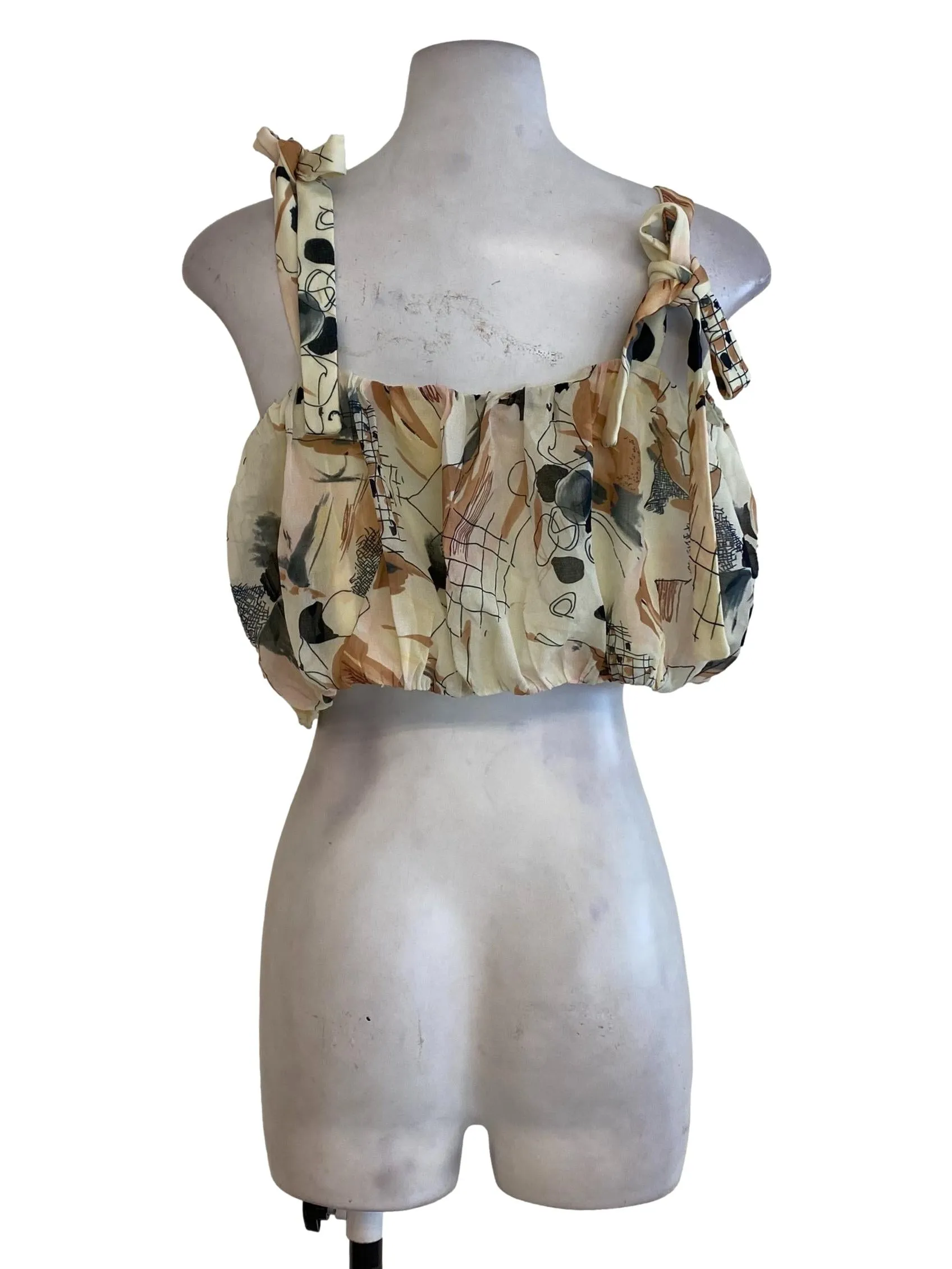 Yellow Abstract Top