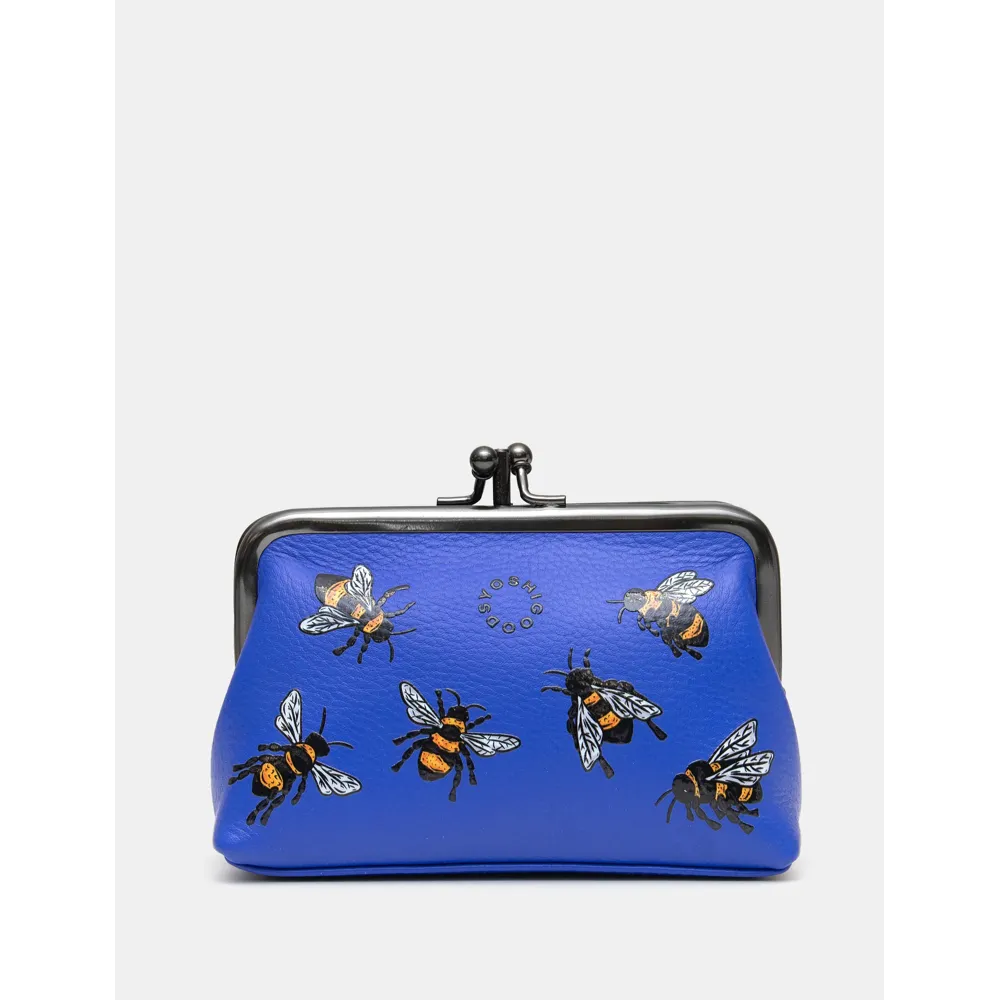 Yoshi Sweet Bees Leather Triple Frame Purse