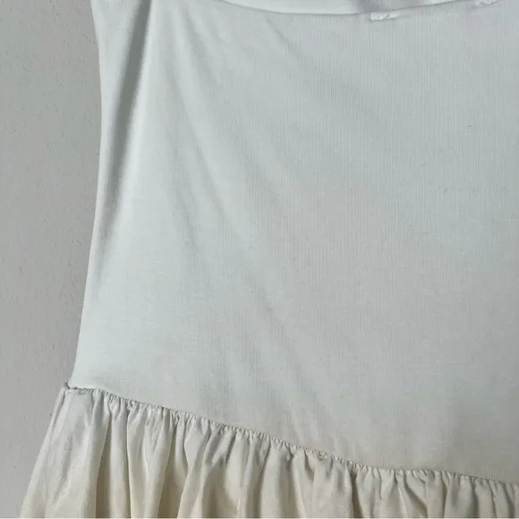 Zara Bubble Hem Ombre Midi Dress Ethereal Feminine Viral Strapless Size Large